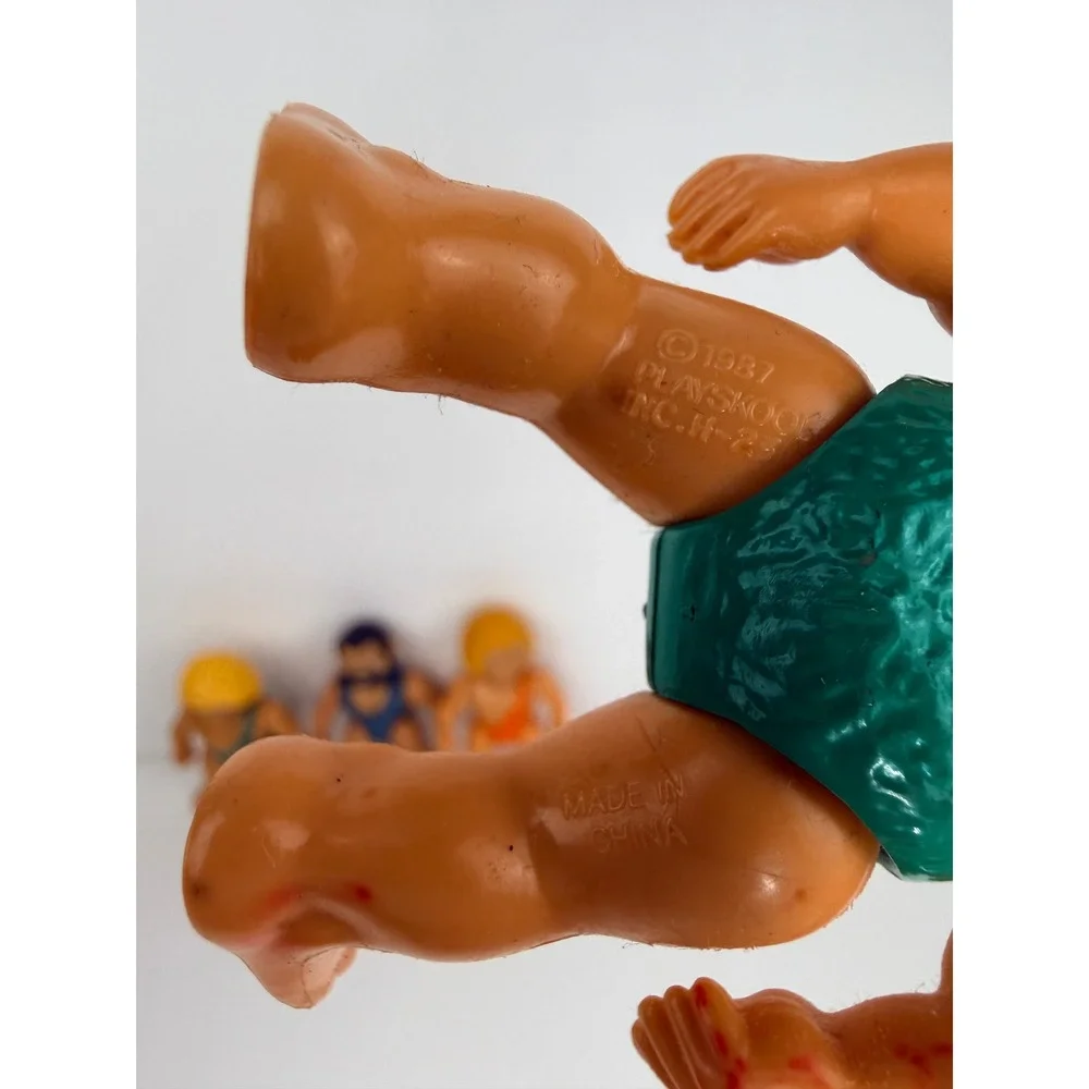 Vintage 1987 Playskool Caveman Action Figure Definitely Dinosaurs Toy Lot 5 - BH